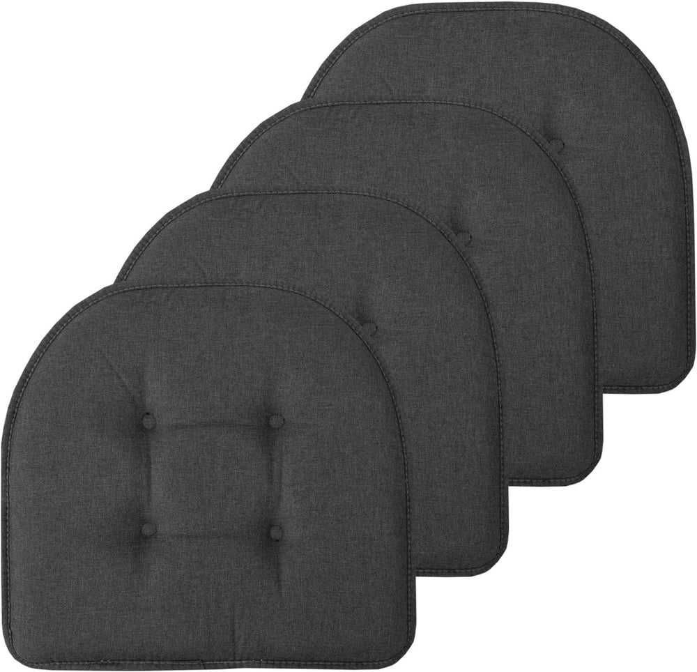 Sweet Home Collection Chair Cushion Memory Foam Pads Tufted Slip Non Skid Rub...