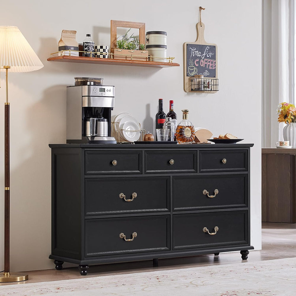 Joaxswe Farmhouse Dresser and Nightstand Sets 3 Piece, Nightstands Set of 2 a...