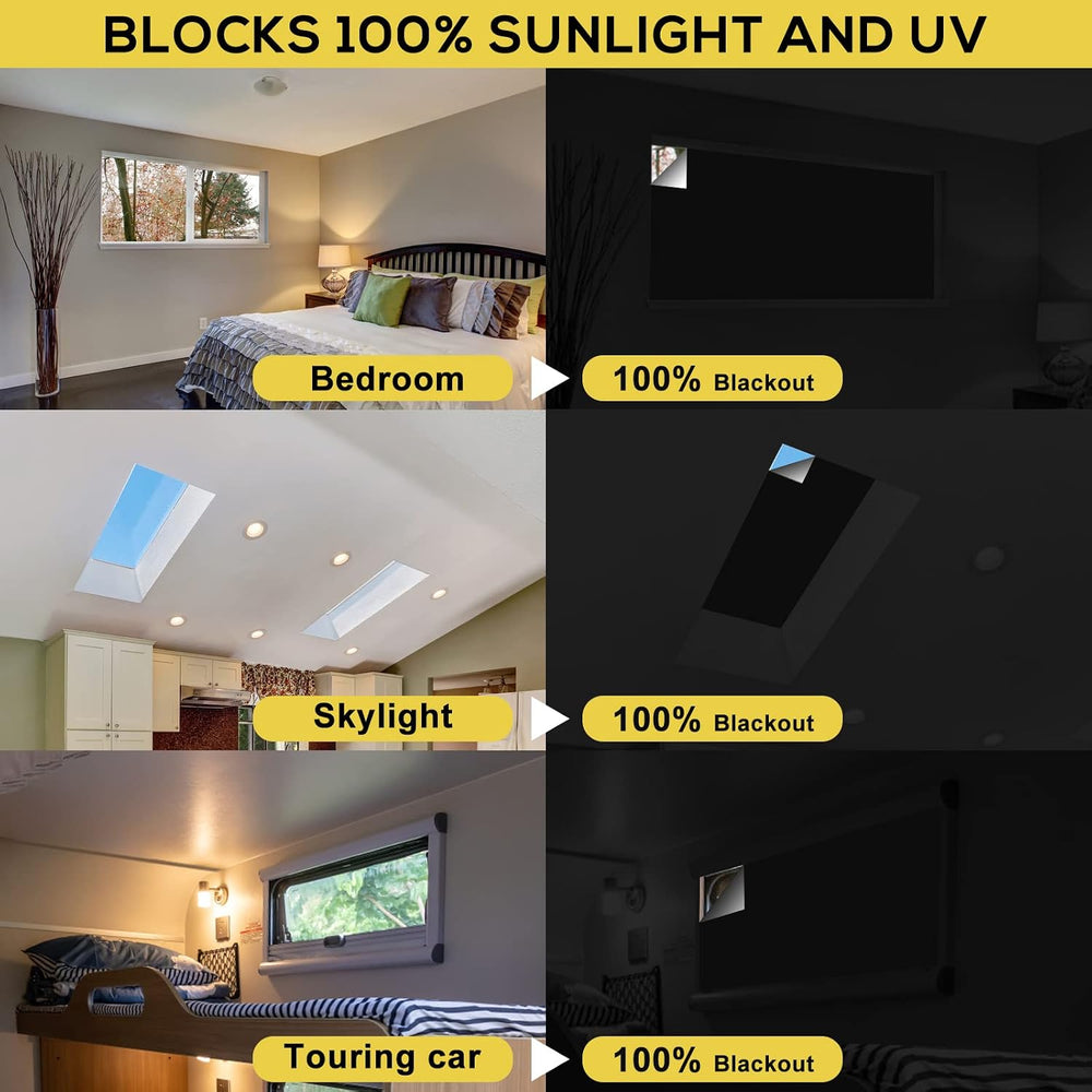 Blackout Curtains 100% Blackout Blinds Window Cover Portable Shades 157x57”