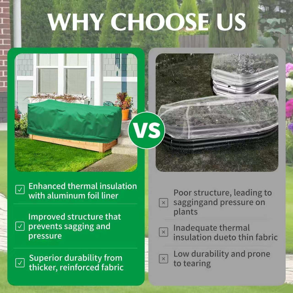 2 Pack 59" x 35" x 17" Upgraded Insulation Raised Garden Bed C...