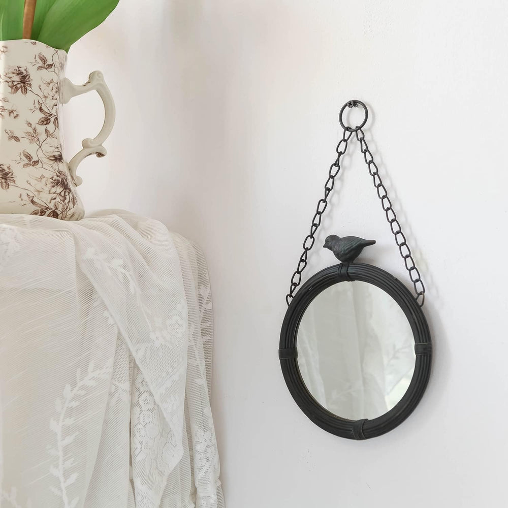 NIKKY HOME Shabby Chic Small Wall Mirrors Decor Decorative Metal Framed Hangi...