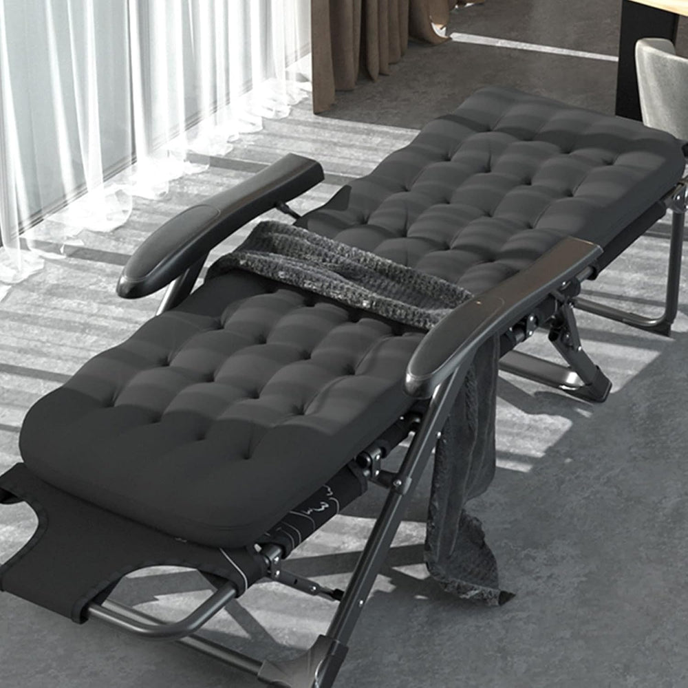 Padded Lounge Chair Wider Armrest Adjustable Portable Recliner with Head Supp...