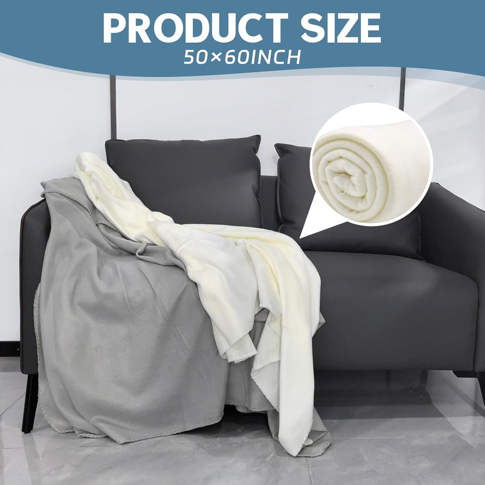 12PCS Fleece Throw Blankets Bulk 60 x 50 in Soft Blankets Fabric Warm Lightwe...