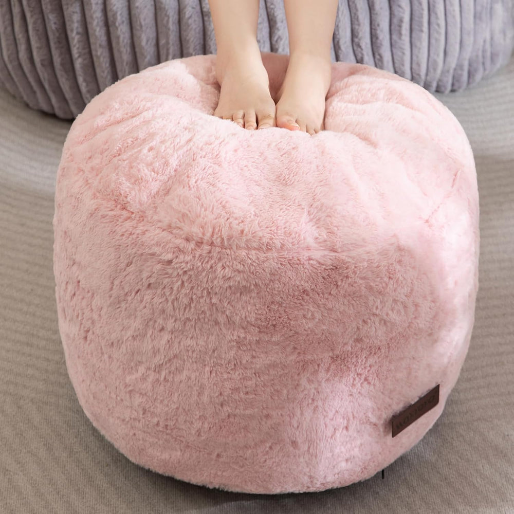 HIGOGOGO Pouf Stuffed Ottoman Round Modern Foam Filled Foot Rest Chair Decora...
