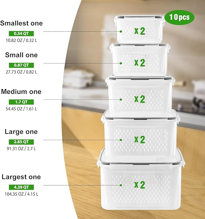 Freshmage Fruit Storage Containers