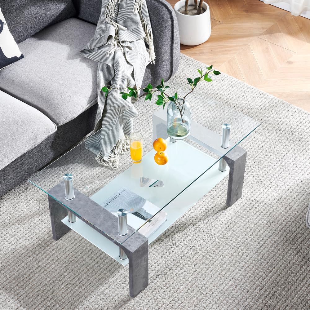 Living Room Rectangle Coffee Table, Tea Table Suitable for Waiting Room, Mode...