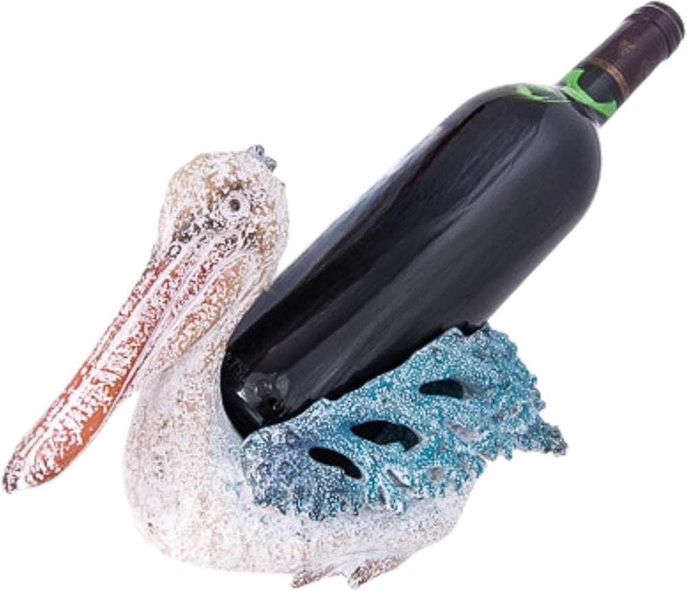 Corner Merchan Pelican Wine Bottle Holder - Nautical Wine Holder Tabletop Cen...