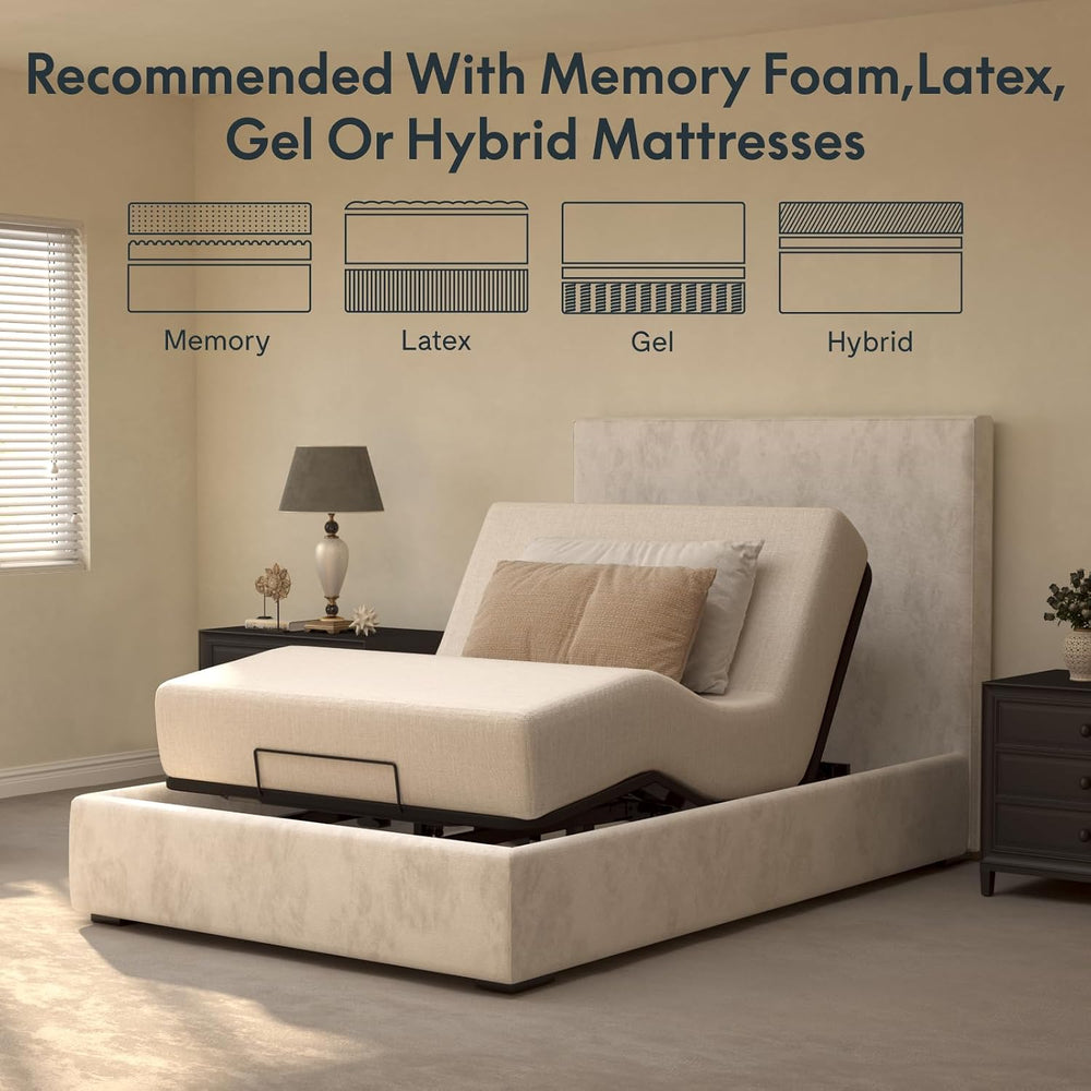 FLEXISPOT Twin XL Adjustable Bed Frame Base, Durable Motor & Easy Assembly