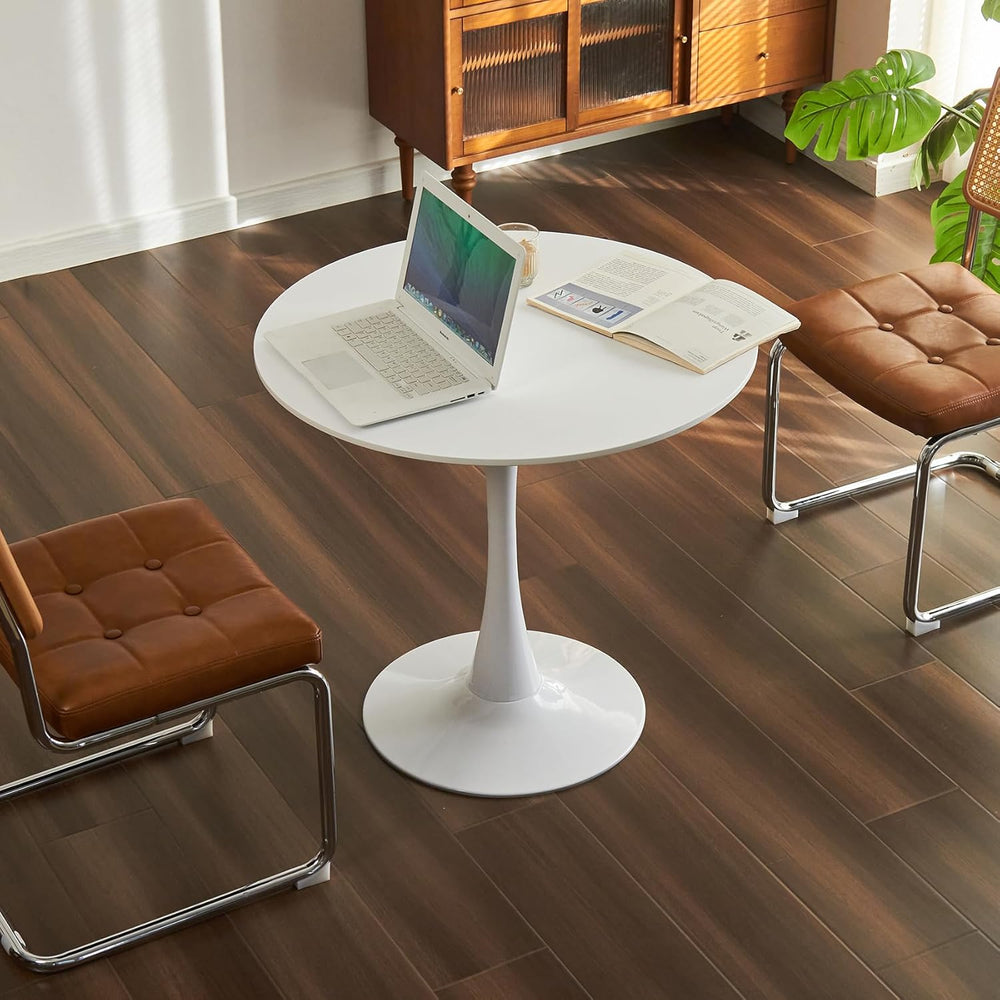 Round Dining Table, 31.5" Circle Tulip Table with Thickened Tabletop &am...