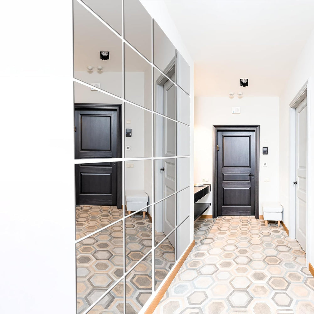 TRAHOME Home Gym Mirror Tiles for Wall, 14"x12"x12PCS Full Length M...