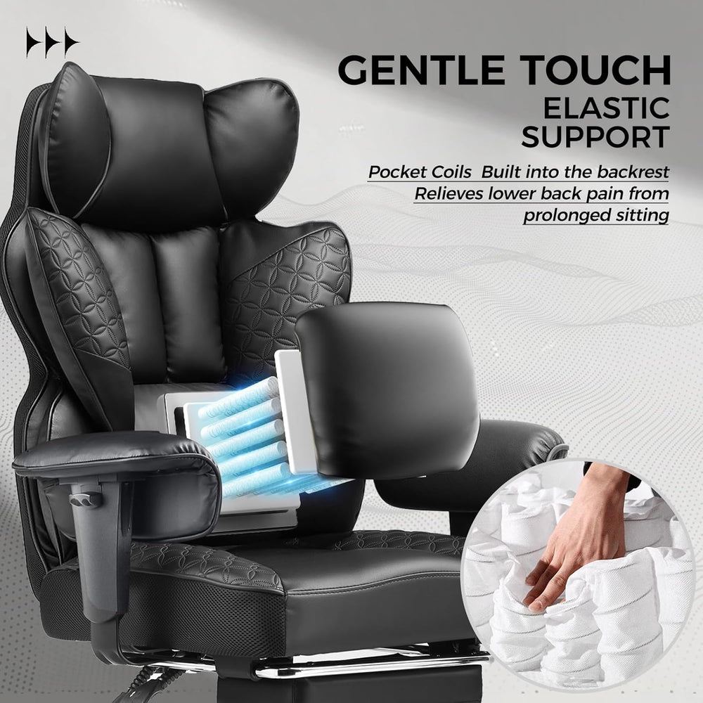 COMHOMA Big and Tall Office Chair Heavy Duty Wide Ergonomic Gaming Chair with...