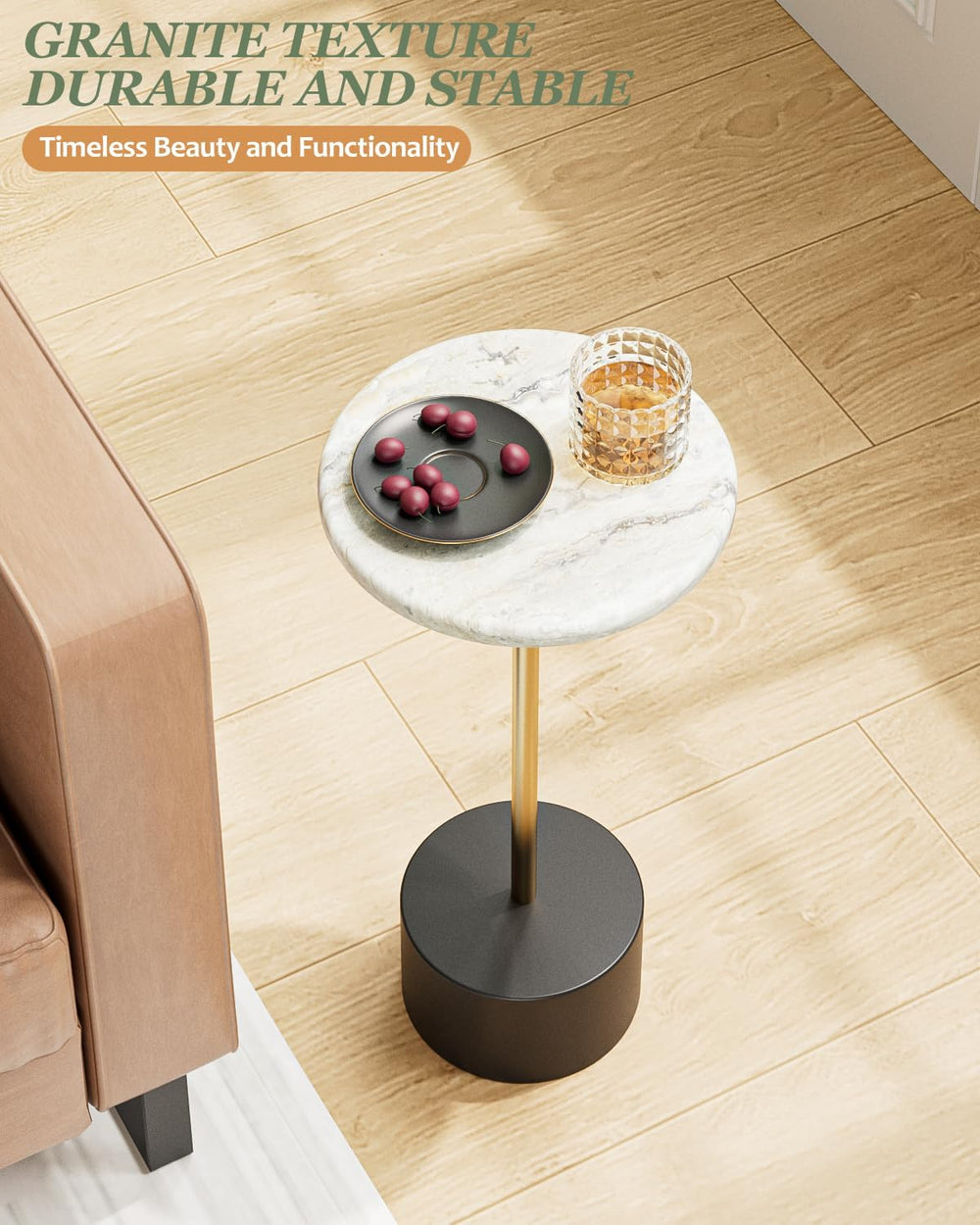 Drink Table Pedestal, Round Side Table, Drink Tables for Small Spaces, Pedest...