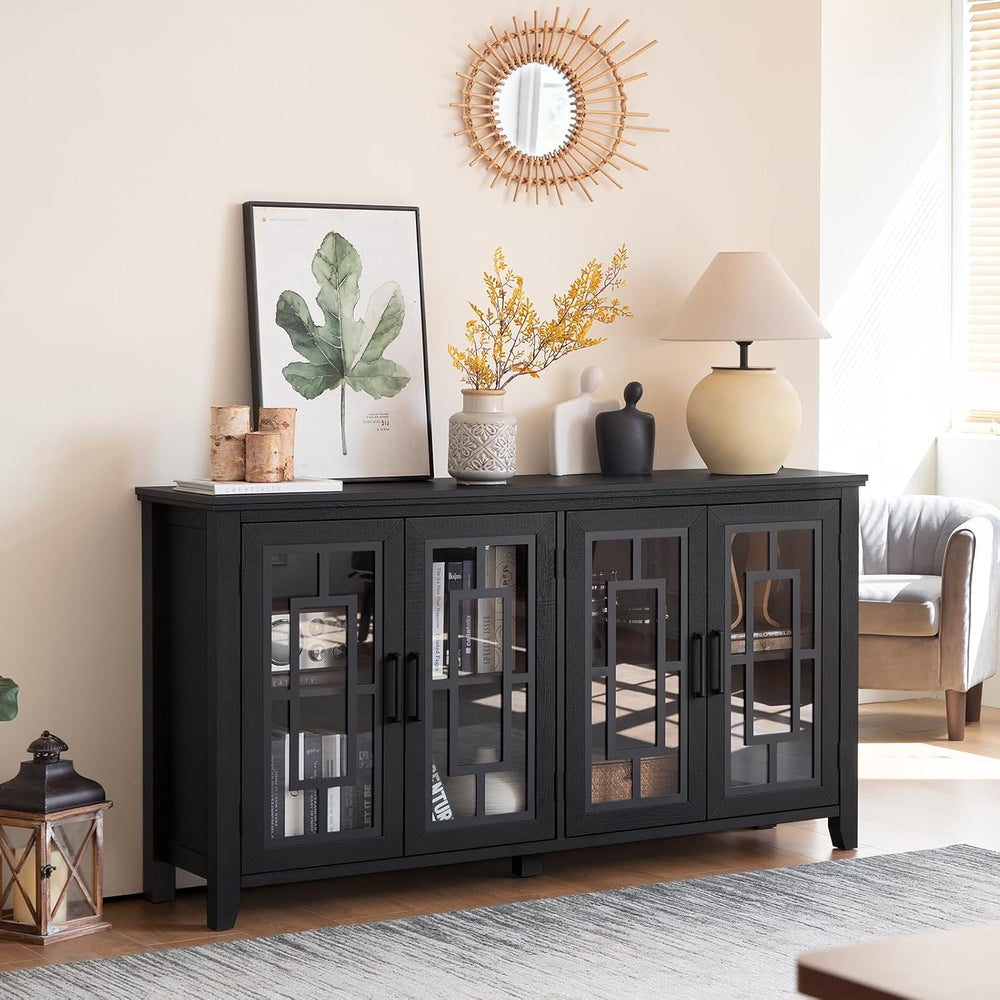 Joaxswe Large Sideboard Buffet Cabinet with Storage, 63" Farmhouse Crede...