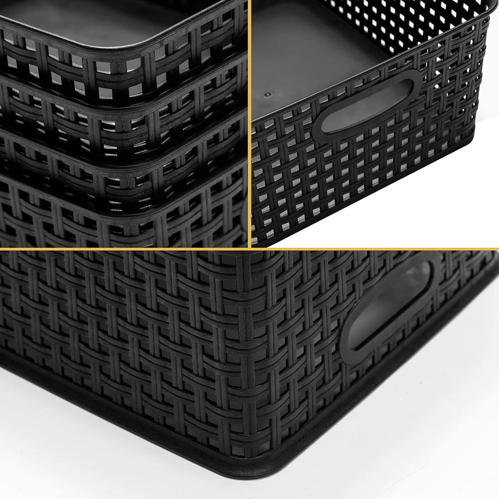 Eslite Plastic Storage Baskets for Organizing,11"X8.5"X4.7",Pa...