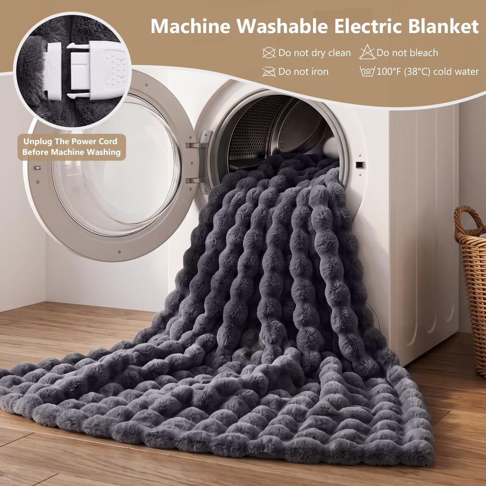 Heated Blanket Electric Throw, 10 Heat Settings 9Hour Auto Shut Off