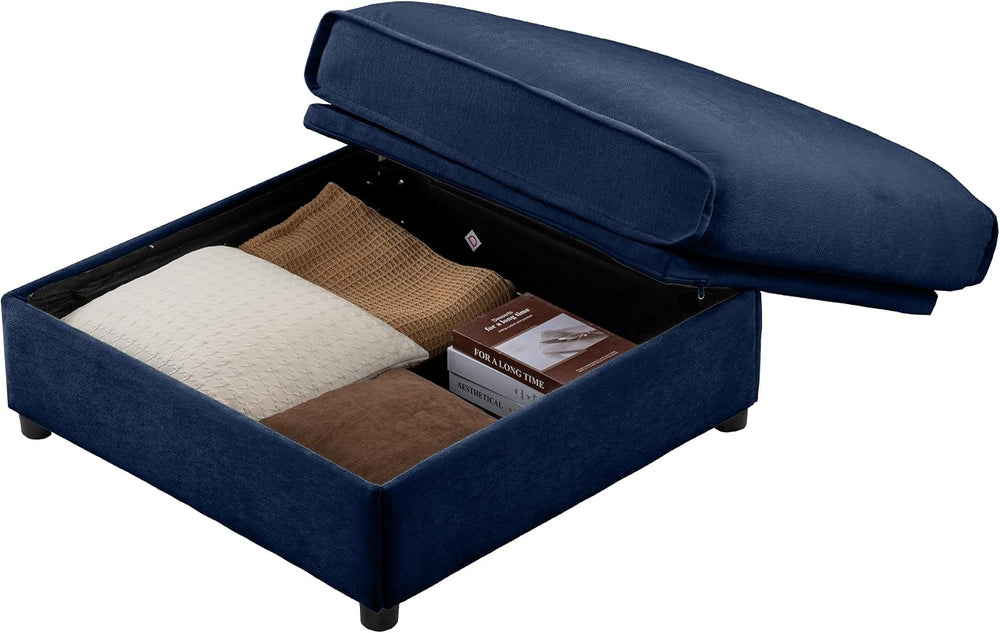 Movable Storage Ottoman for Modular Sectional Sofa, Modern Oversized Upholste...