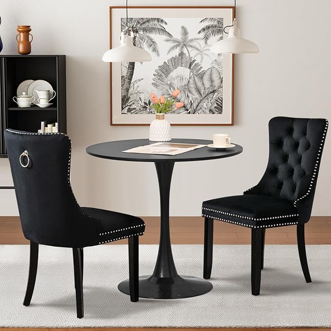SoarFlash Kitchen Table and Chairs for 2, 31.5" Dining Table Set for 2 w...