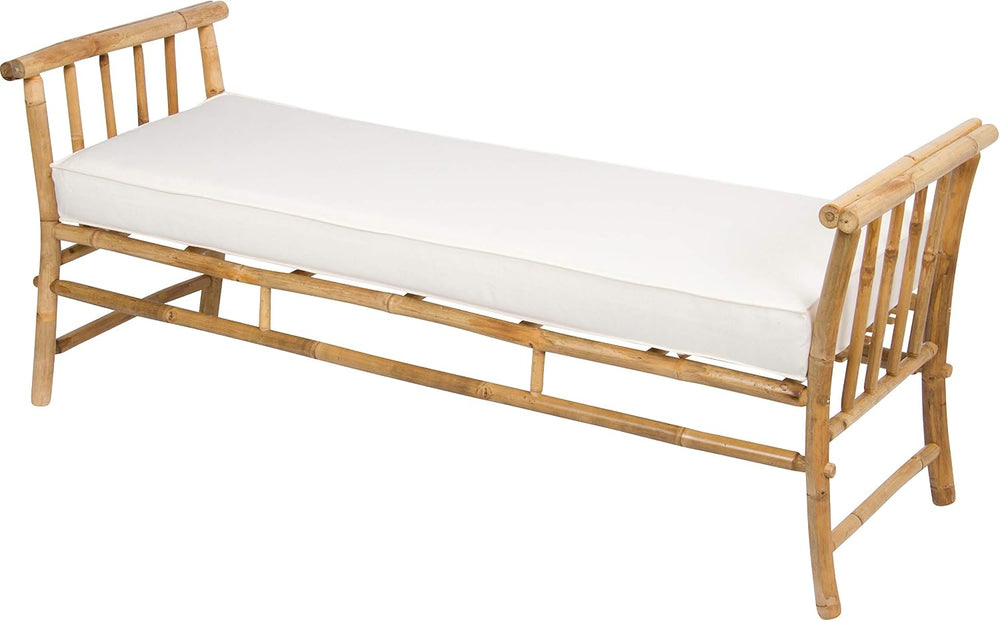 Statra Siesta Daybed Lounger Bamboo Bench Sofa Ottoman Seat, 26"H x 22&q...