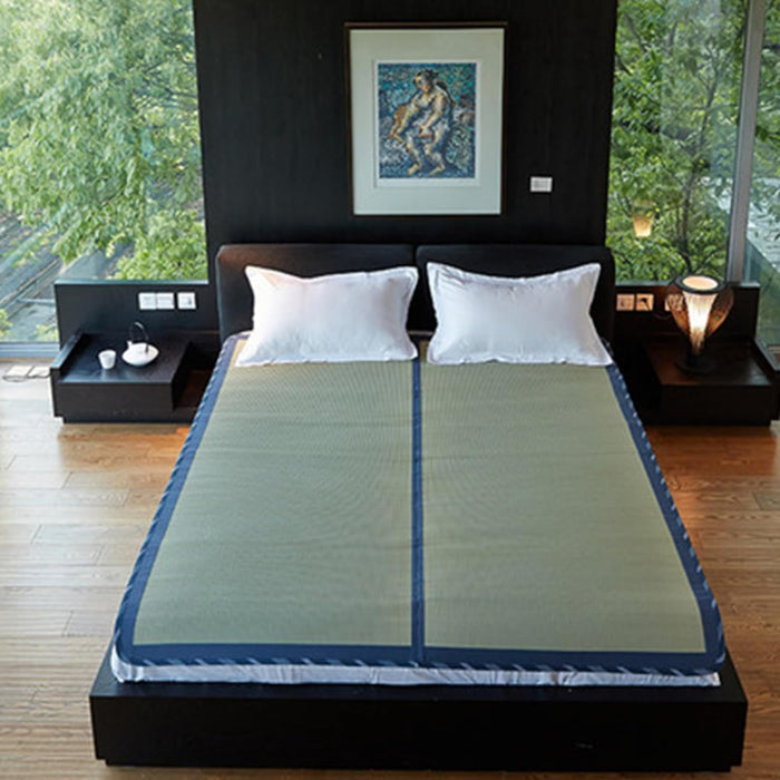Japanese Traditional Igusa (Rush Grass) Tatami Mattress, Sleeping Mat, Japanese futon Mattress, Goza Mat (Full_XL, Natural) 59” X 79”