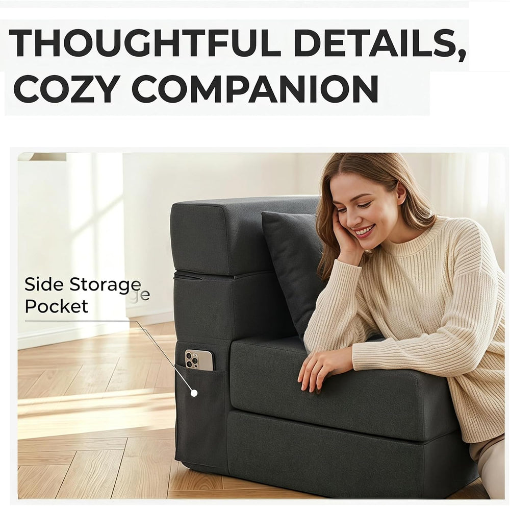 Folding Sofa Bed | Convertible Sleeper Chair Bed for Adults, Fold Out Chair t...