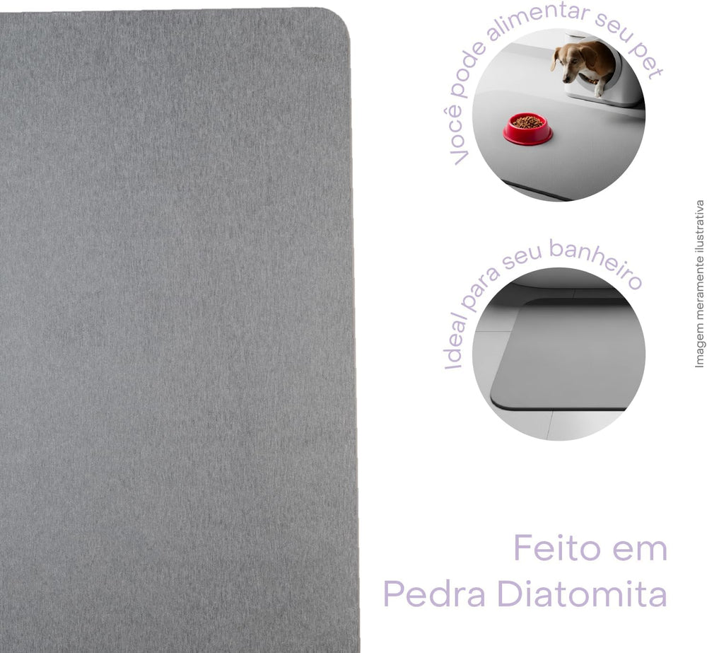 Lyor Stone Bath Mat Diatomaceous Earth – Quick Dry Bathroom Shower Mat, Super...