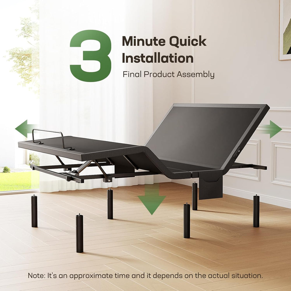 Marsail Adjustable Bed Frame Full,Electric Bed with Massage and Remote