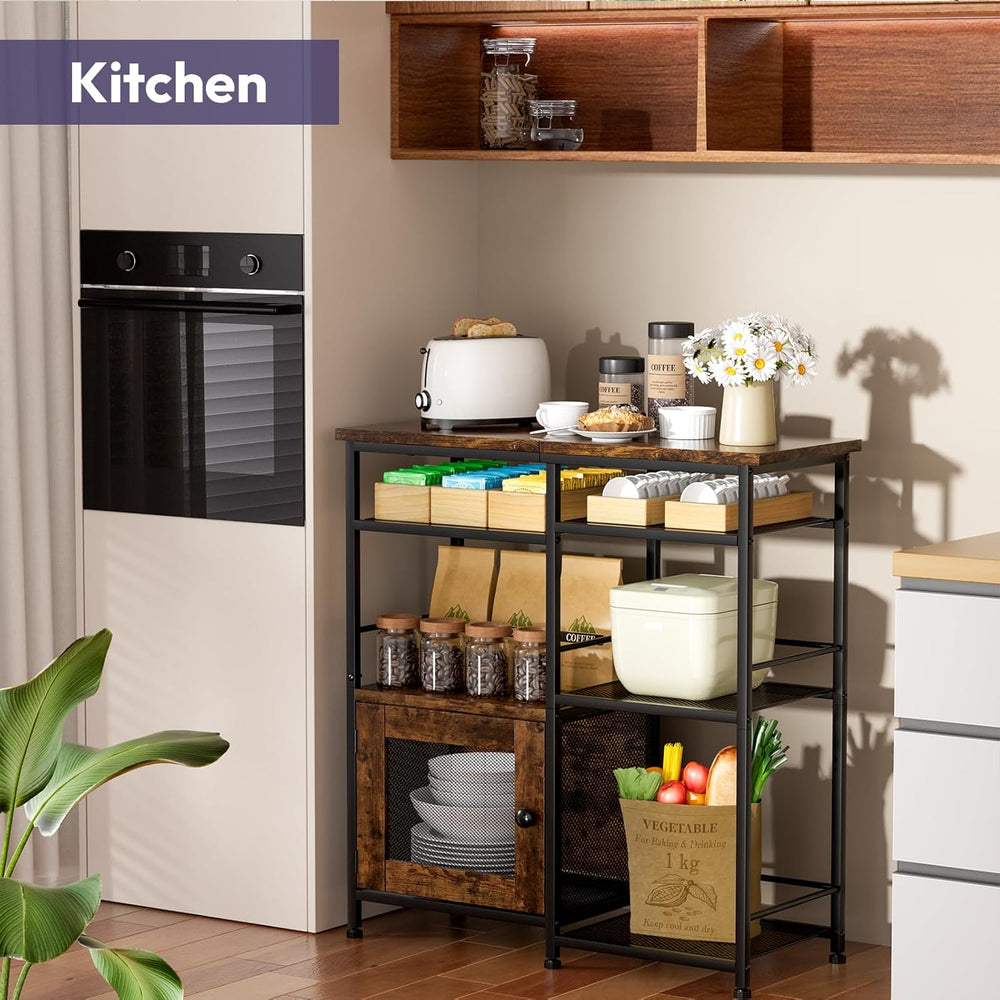 SWTYMIKI Coffee Bar Cabinet Station - Farmhouse Small Coffee Stand Station wi...