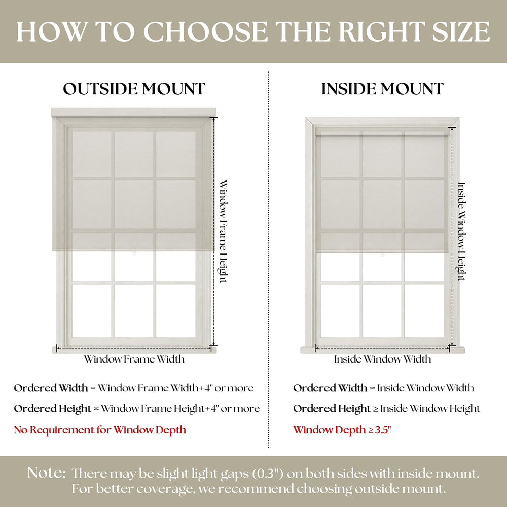 Blackout Roller Shades for Bedroom Window Cordless Free-Stop Blinds with Vala...