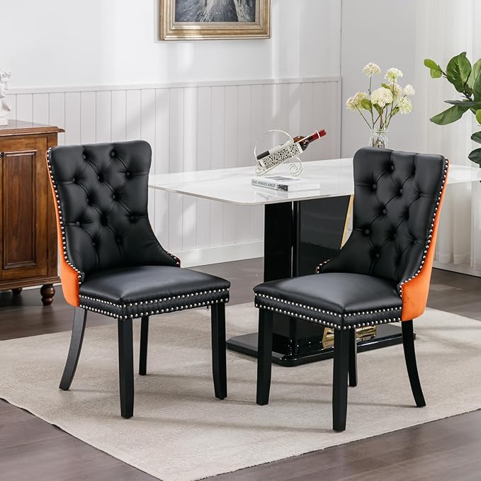 Dining Room Chairs Set of 4, Upholstered Tufted Dining Chairs with High Back,...