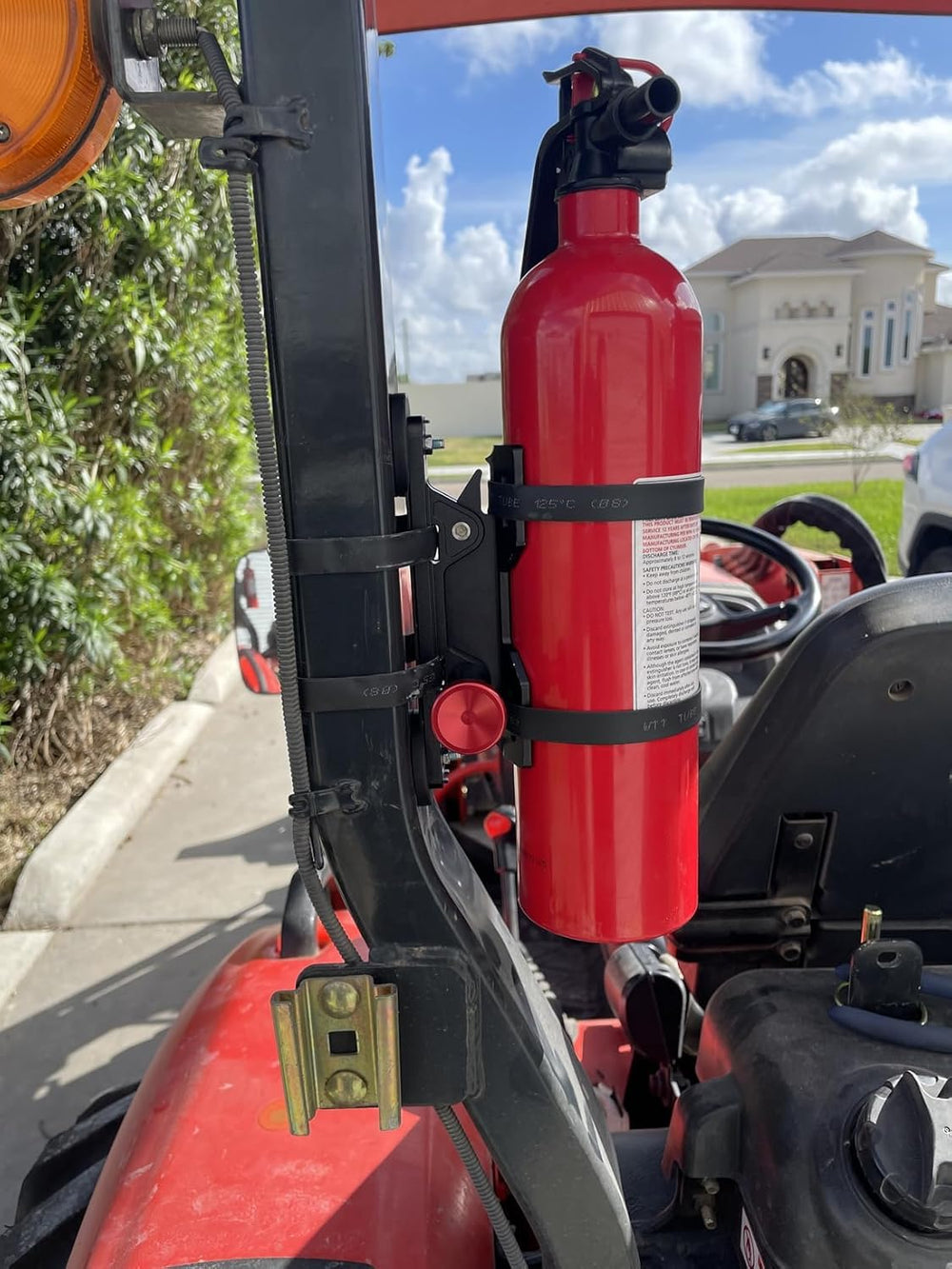 Quick Release Fire Extinguisher Mount - Aluminum Adjustable UTV Roll Bar Fire...