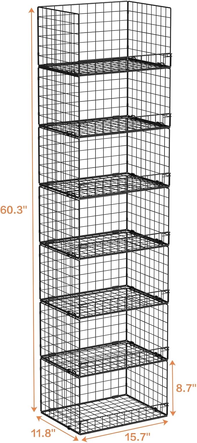 Yociyoga 7-Tier Stackable Closet Organizers and Storage Shelves, Foldable