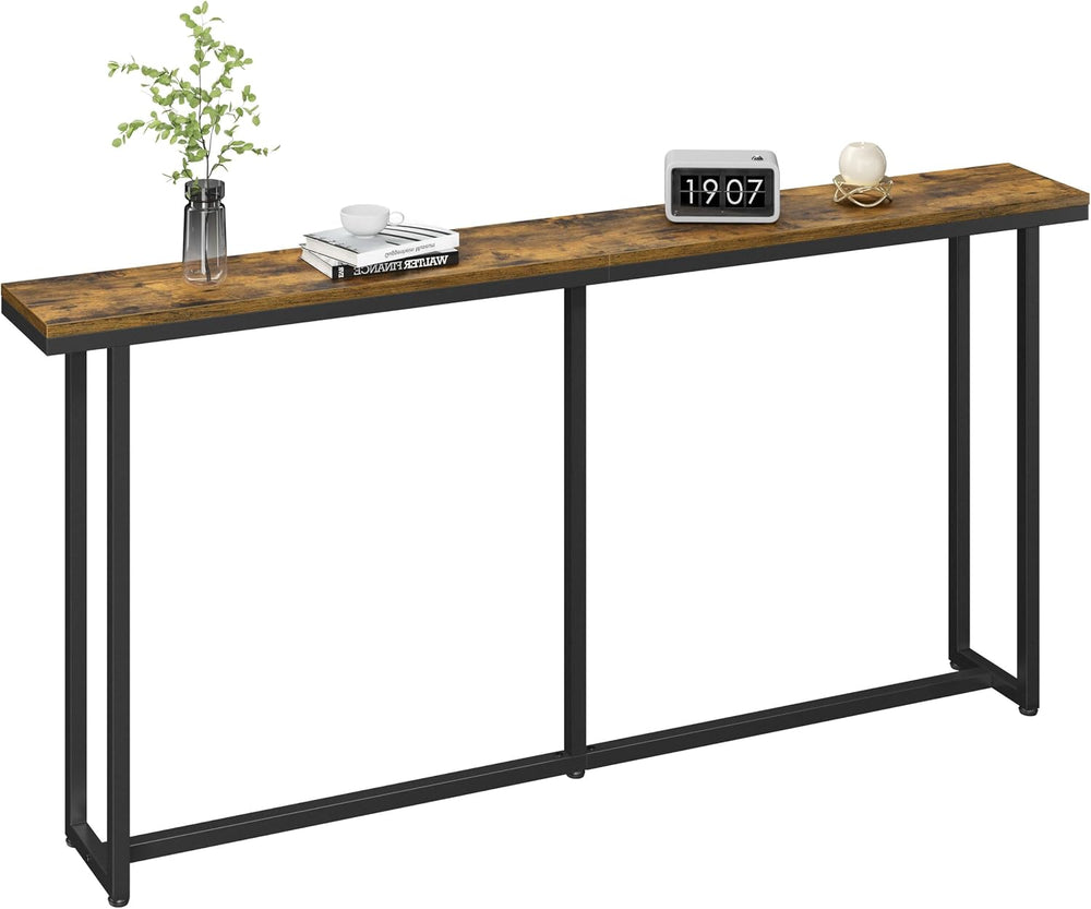 Yaheetech 63" Narrow Console Table Behind Couch & Entryway, Rustic B...