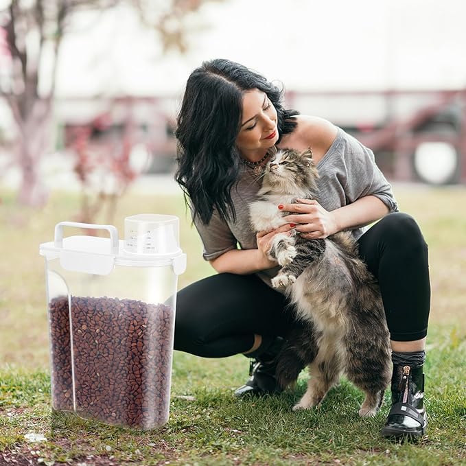 LEAWALK 5Lbs Airtight Cat Dog Food Storage Container
