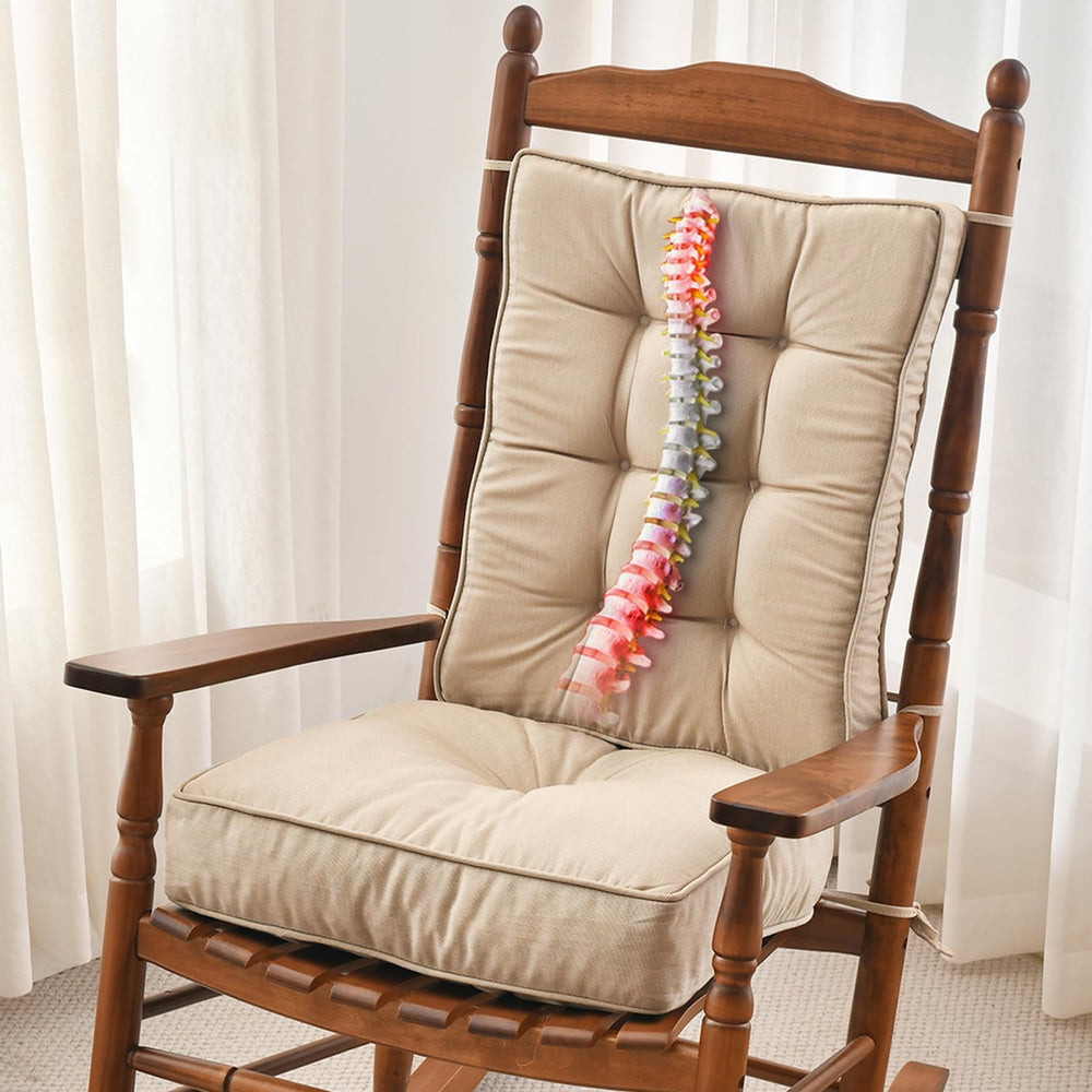 SUNROX Memory Foam Non Slip Rocking Chair Cushion, FadeShield Water Resistant...