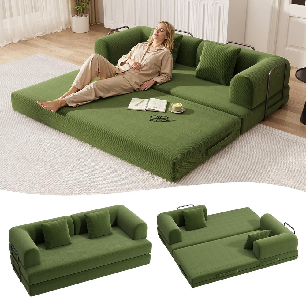 Ahomly 78.8'' Convertible Sofa Bed,5-in-1 Boneless Couch, No Assembly