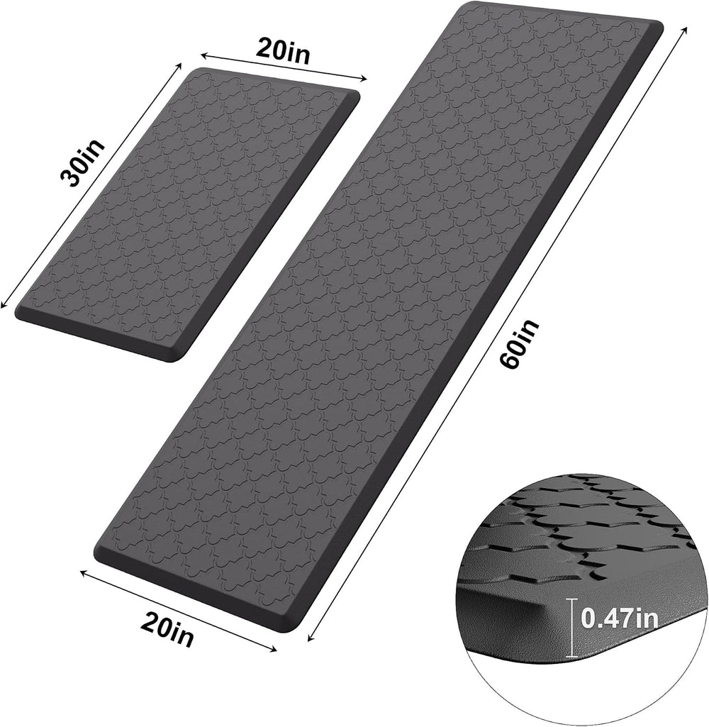 Kitchen Mats for Floor Anti Fatigue Mats for Kitchen Floor, Black | Kitchen M...