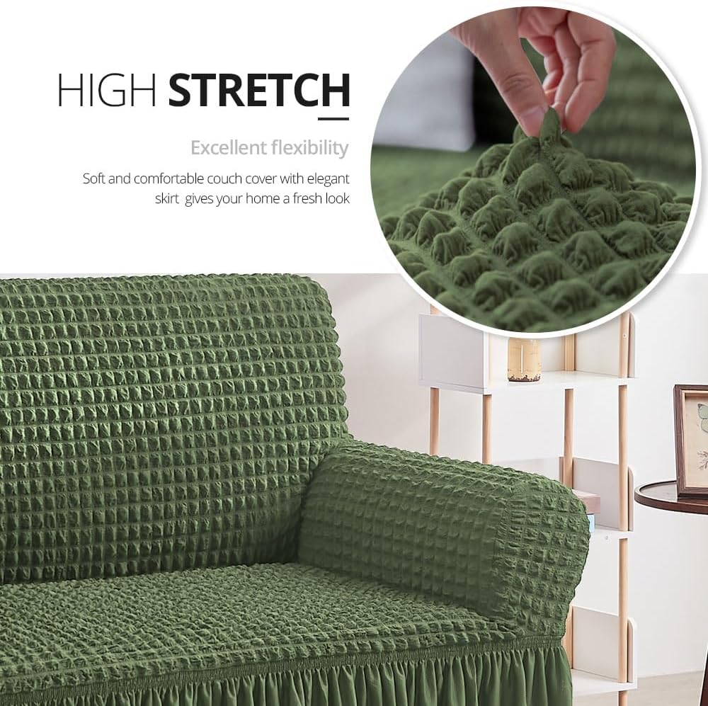 NICEEC Arm Chair Covers Armchair Covers Universal Slipcovers with Skirt