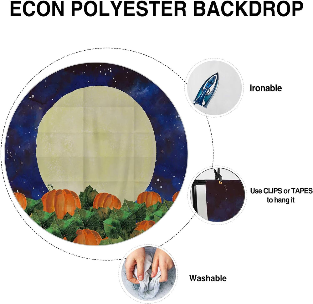 Allenjoy 118" x 95" Halloween Great Pumpkin Field Photography Backd...