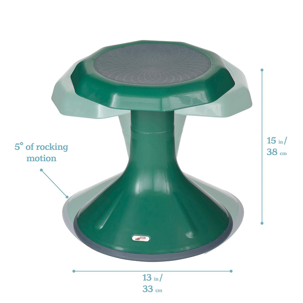 ECR4Kids ACE Active Core Engagement Wobble Stool, 15-Inch Seat Height, Flexib...