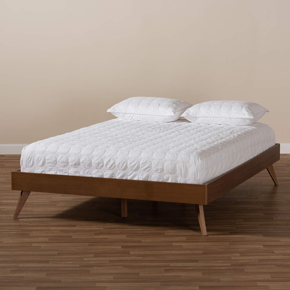 Baxton Studio Bed Frame, Double, Brown