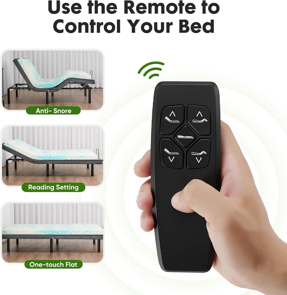 OLIXIS Twin XL Adjustable Bed Frame, Electric Base, USB, Zero Gravity