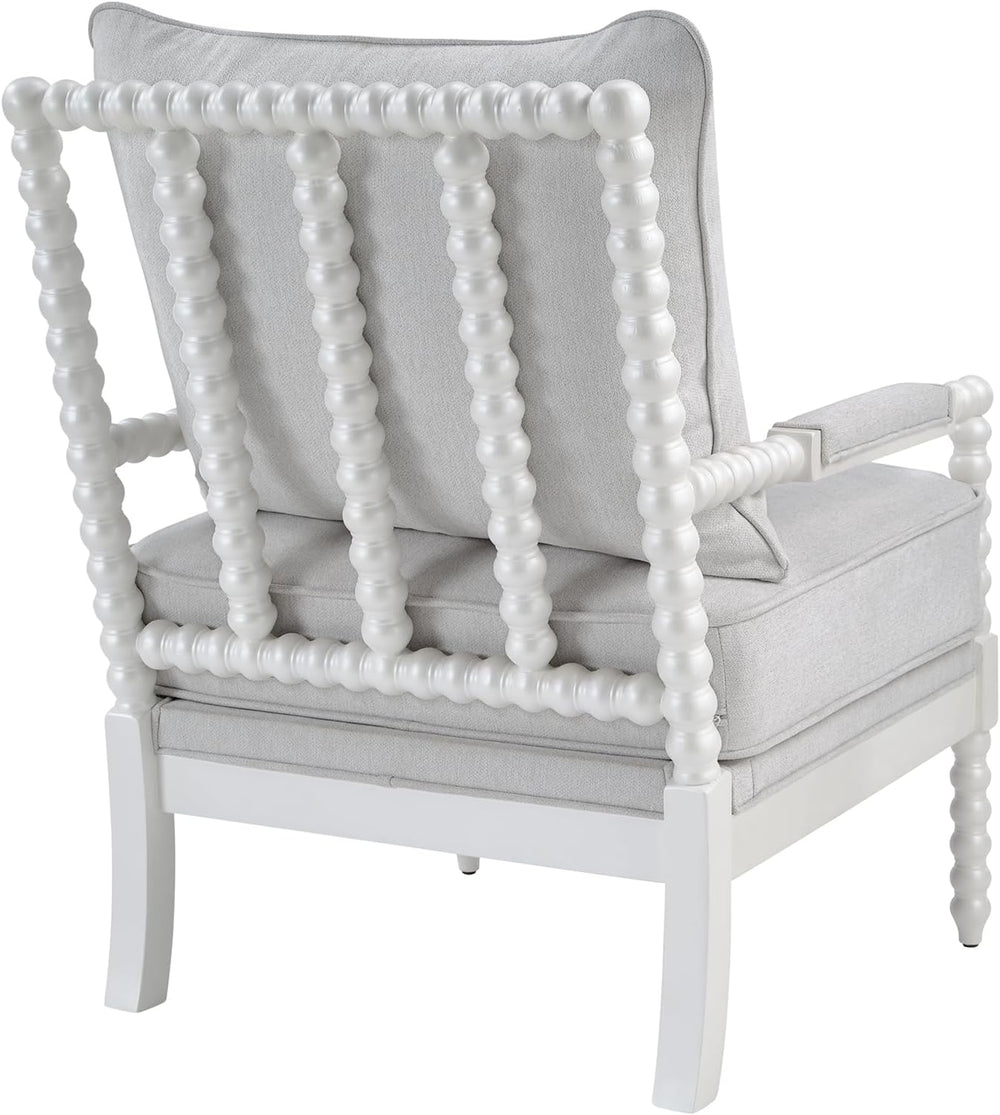 Morden Fort Spindle Accent Chair, Solid Wood Frame, Mid Century Modern Spindl...
