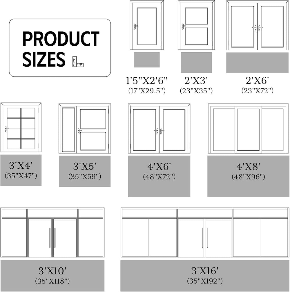 Front Door Mat, 3' x 5' Heavy Duty Door Mat Outside Entrance, Non-Sli...