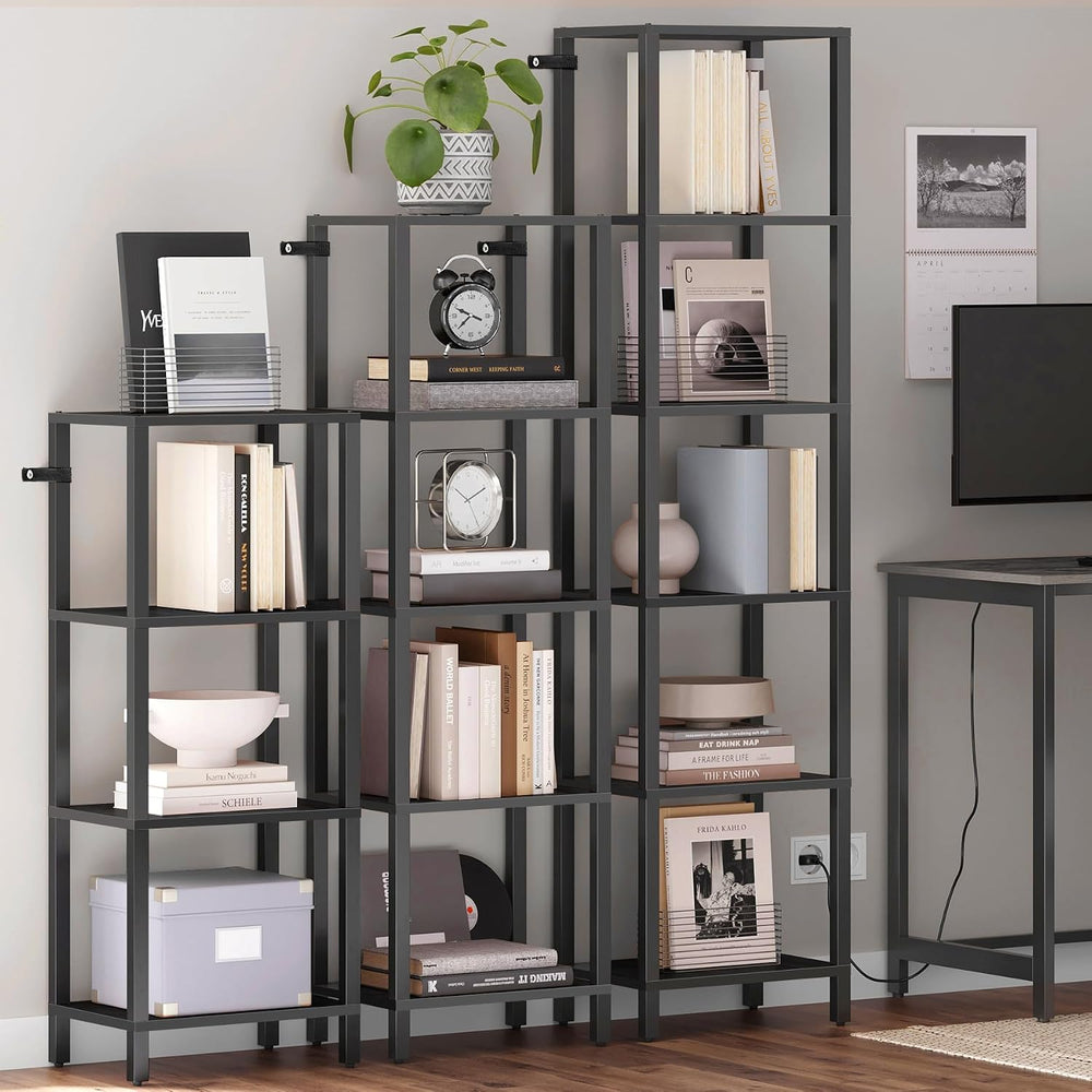 TUTOTAK Bookshelf, 6-Tier Tall Book Shelf, Narrow Bookcase for Small Space, D...