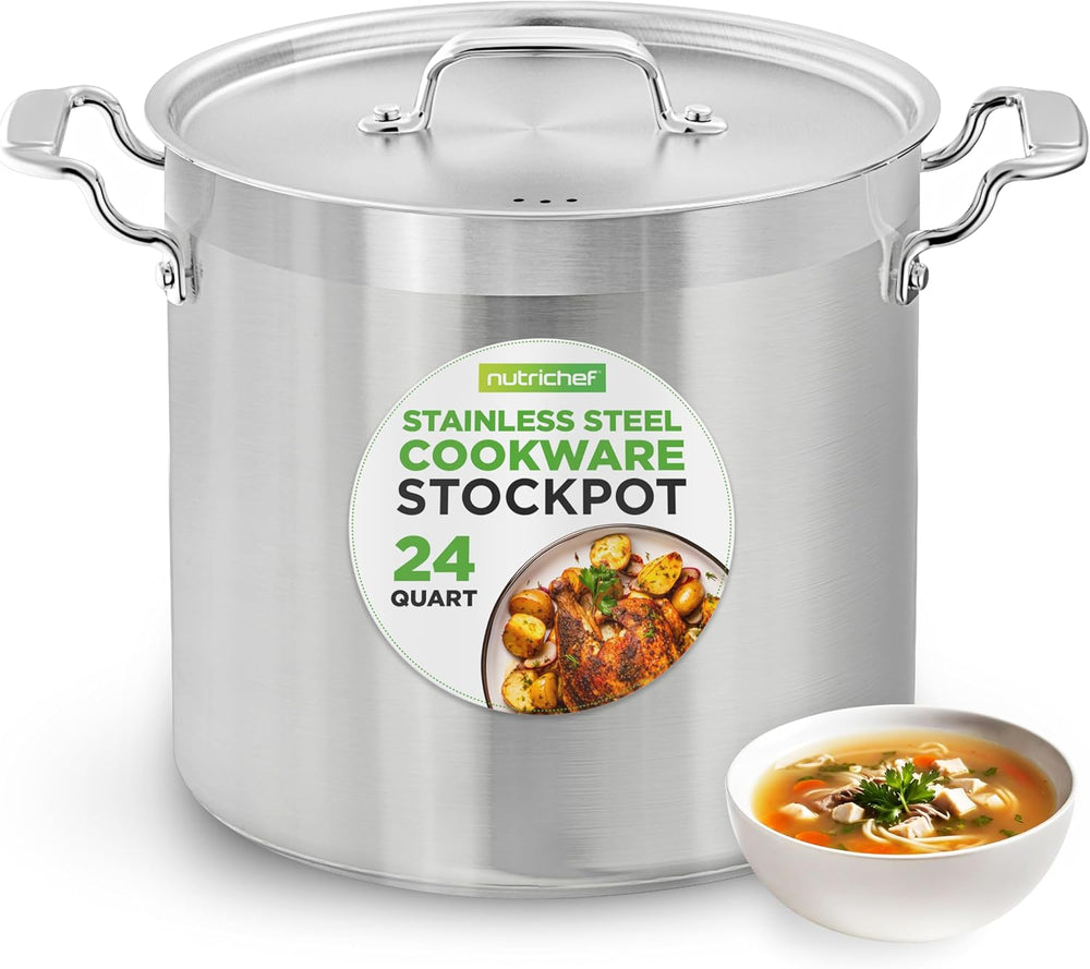 NutriChef Stainless Steel Stock Pot