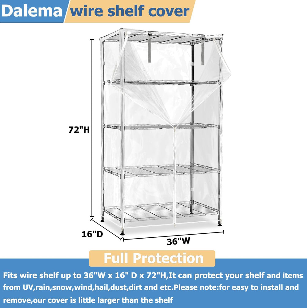 Waterproof Shelf Cover,Durable Dustproof Storage Wire Rack Covers,Outdoor She...