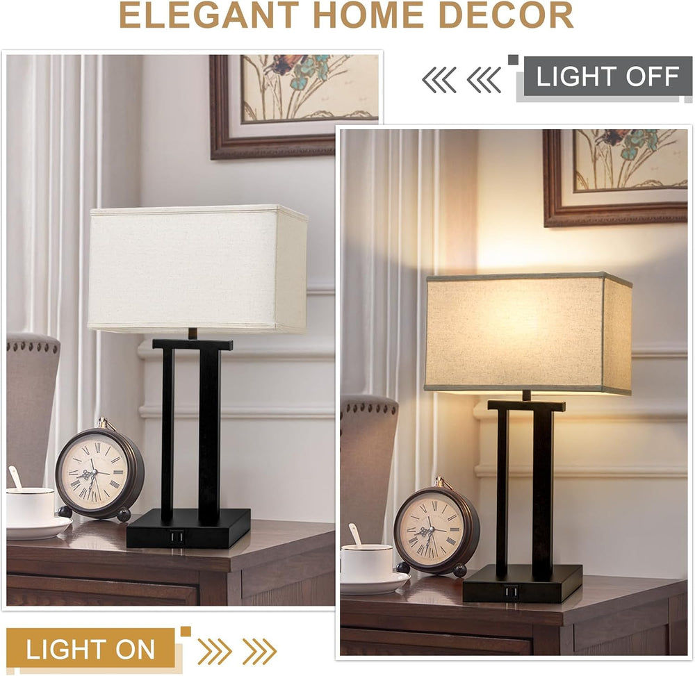 Rectangular Lamp Shades Set of 2, 16"L x 8"W x 10"H Large Rect...