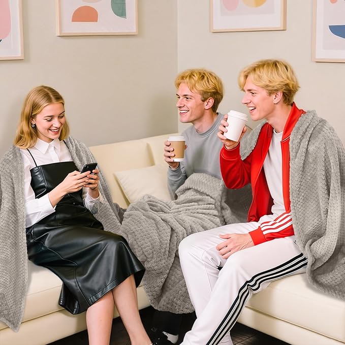 4 Pack Fleece Throw Blankets 50x60 Inches