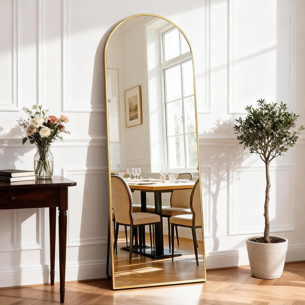 DUMOS Arched Mirror Full Length Floor, 59x16 Inch Full Body Standing Mirror
