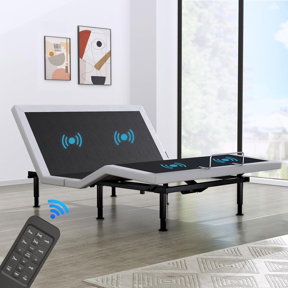Queen Adjustable Bed Base Frame, Massage & Wireless Remote, Dual USB Port...